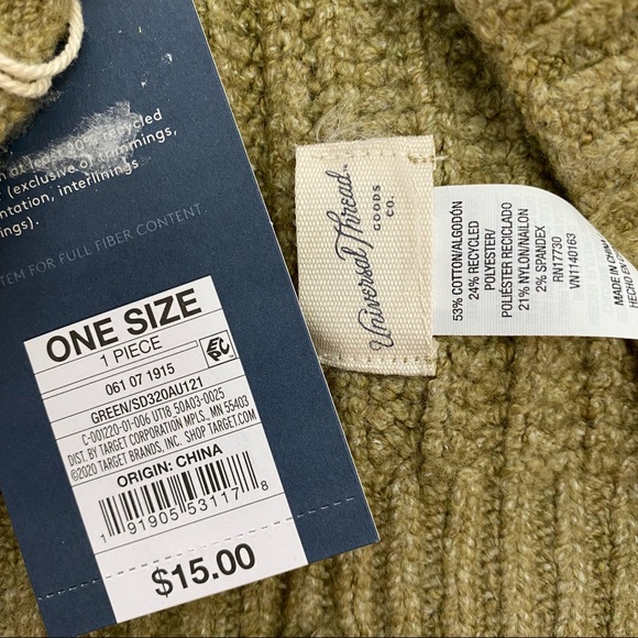 4/$20 Universal Thread Green Knit Infinity Scarf - Picture 2 of 4